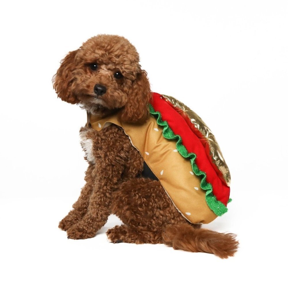 NEW Hot Dog Costume 1pc Pet Size Small Dog Cat (10-20 lb) Halloween Vibrant Life